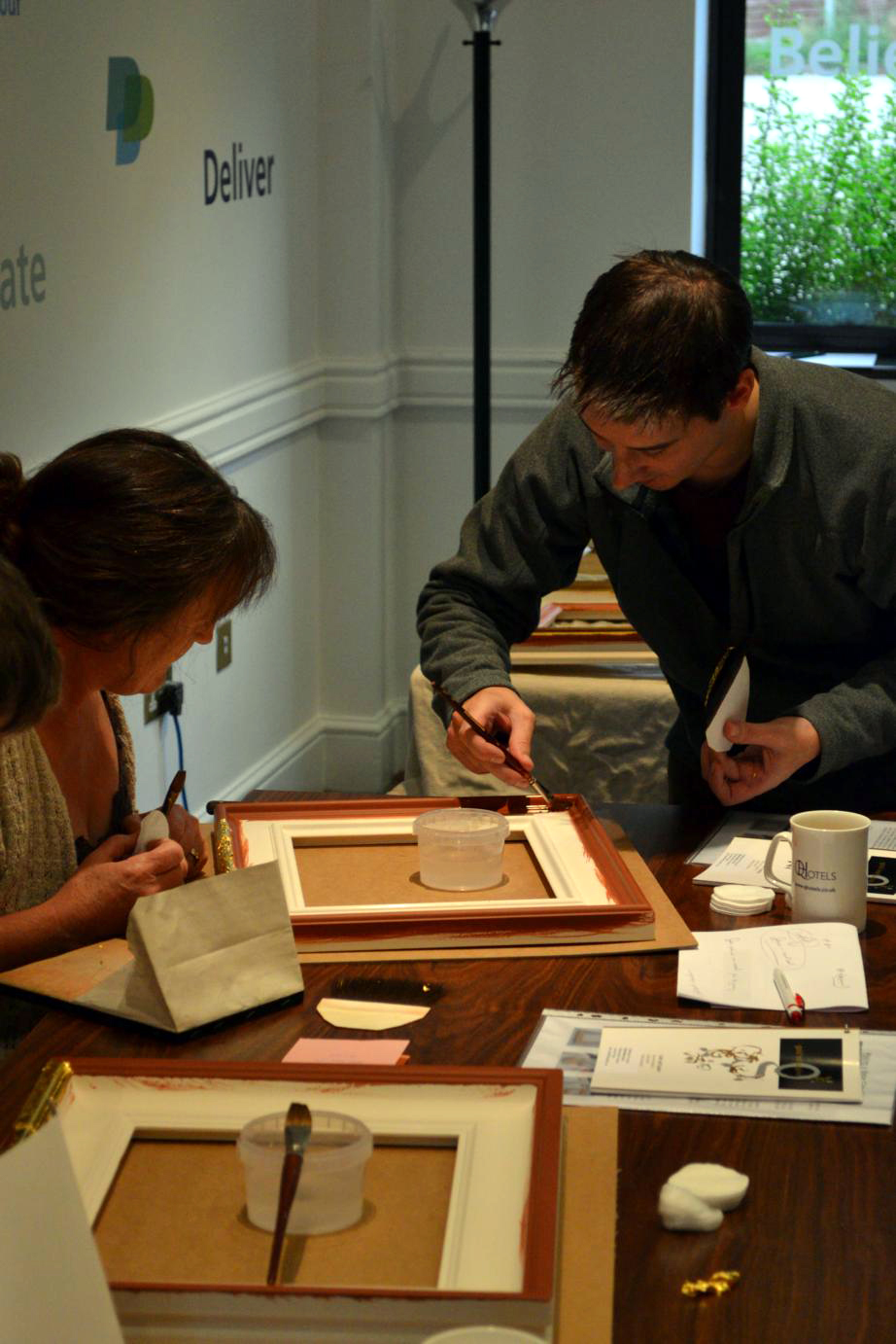 Richard Christie providing guidance on gilding